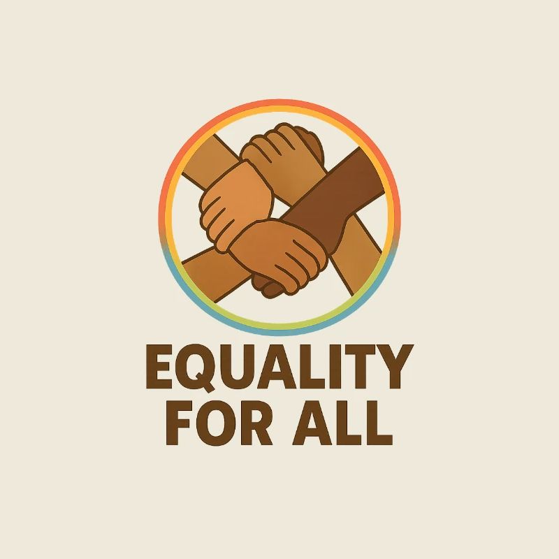 Unity Hands Circular Emblem Design