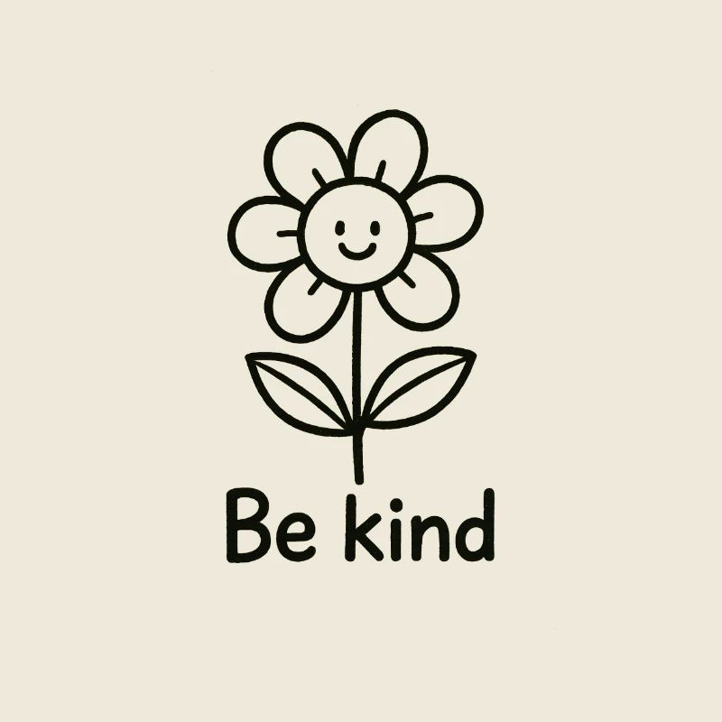 Fleur joyeuse avec message