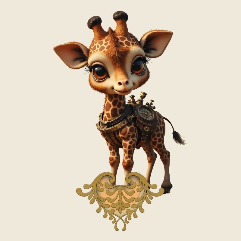 Charmante Steampunk-Giraffe