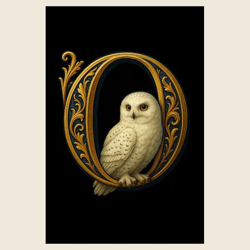 O – Magisches Ornament mit Schneeeule