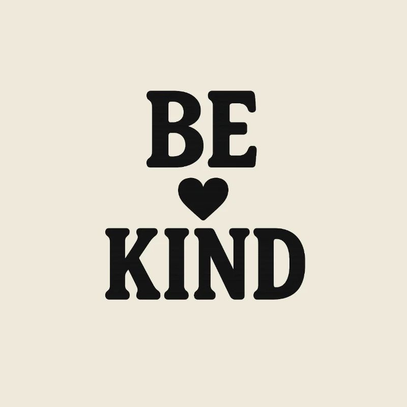 Be Kind Handlettering Herz | Positive Botschaft