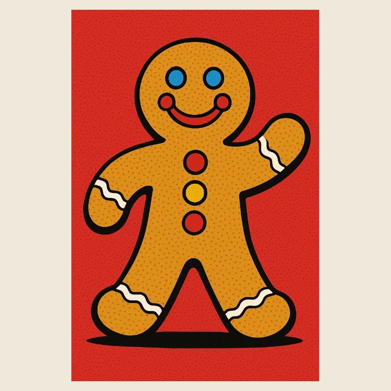 Glücklicher Lebkuchenmann
