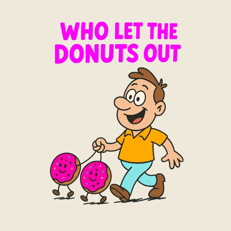 Humorous Donut Expression Design