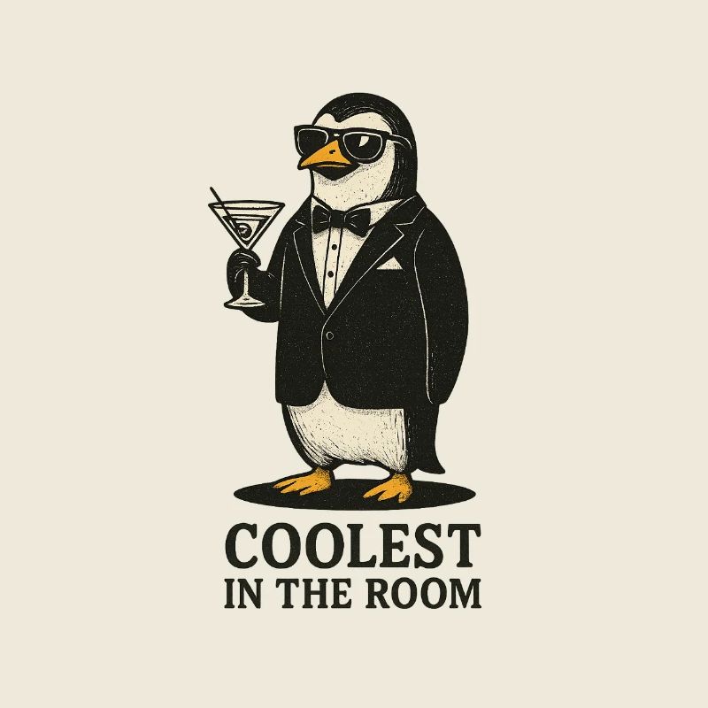 Eleganter Pinguin mit Sonnenbrille