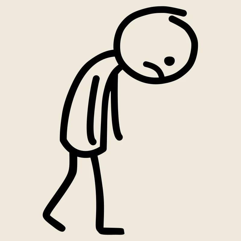 Strichmännchen Traurig Strichmann Strichzeichnung