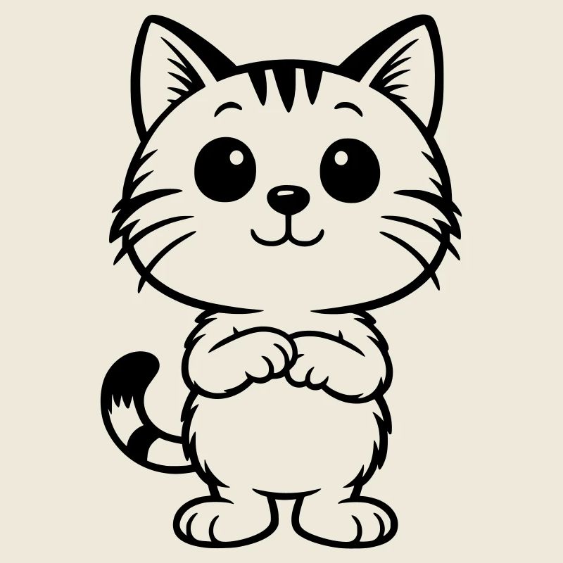 Niedliche Katze getigert
