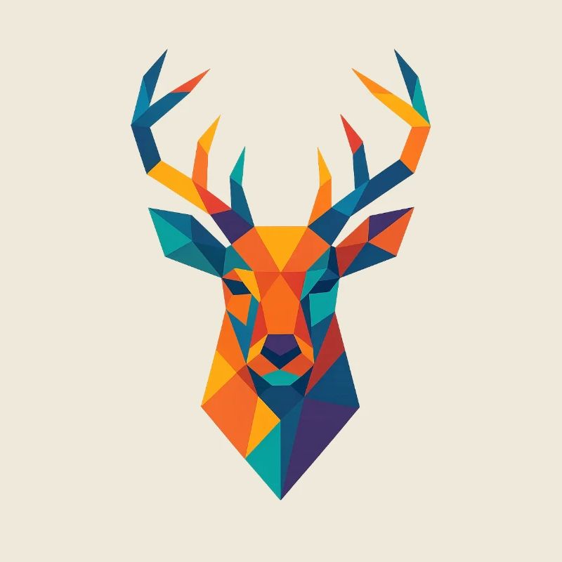 Tête de cerf | Impression de cerf / Impression / Design