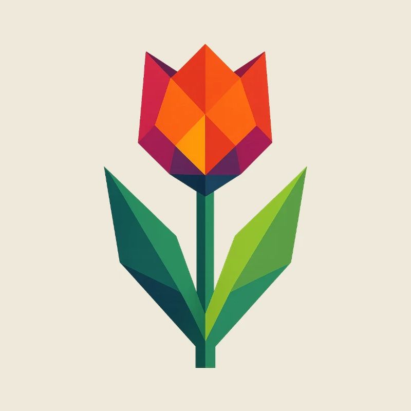 Tulipe | géométrique coloré