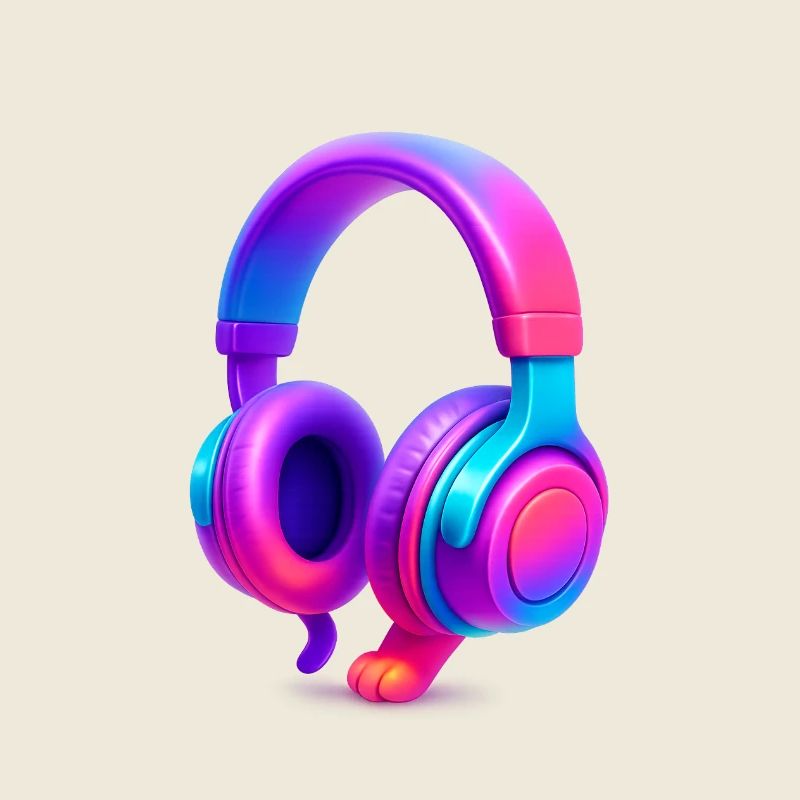 Casque Neon Gradient