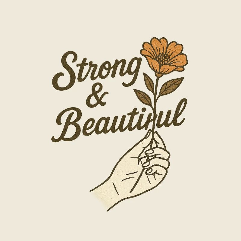Strong & Beautiful - Motif floral d’autonomisation