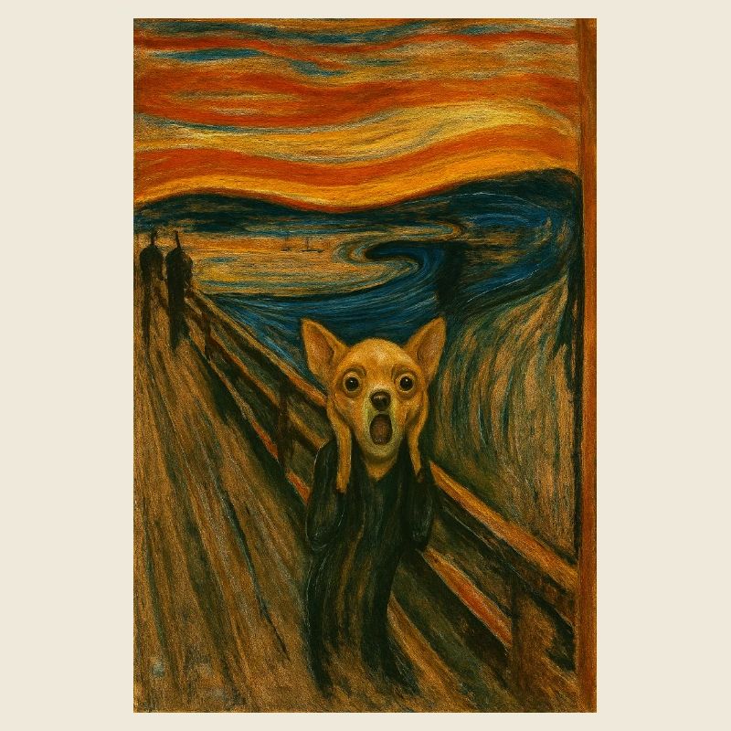 Chien d’effroi sur le sentier côtier