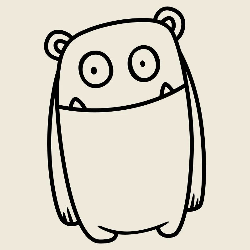 Monster Cheerful – Funny Kawaii Comic Design