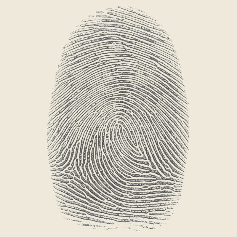 Motif de silhouette d’empreinte digitale