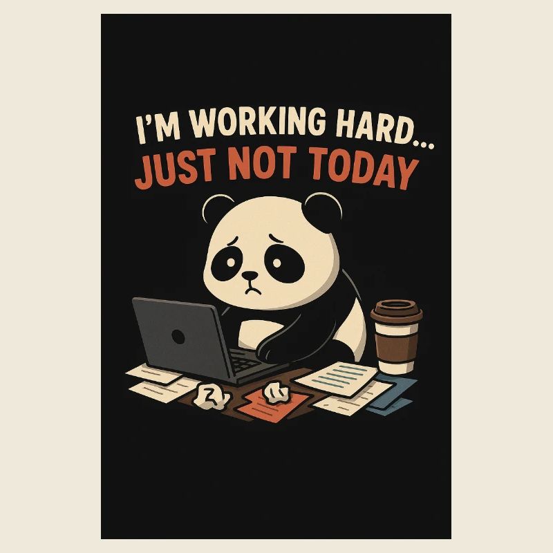 Panda am Laptop: Heute nicht
