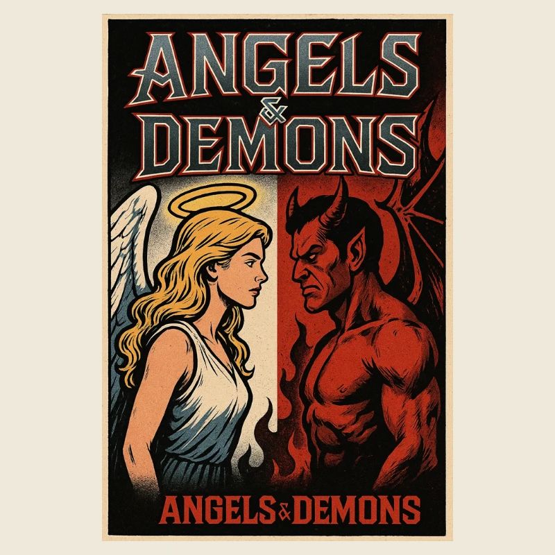 Anges et Démons - Affiche Vintage 01
