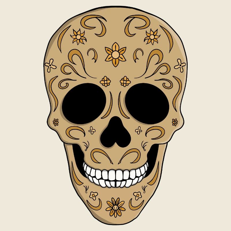 Floral Sugar Skull Dia de los Muertos