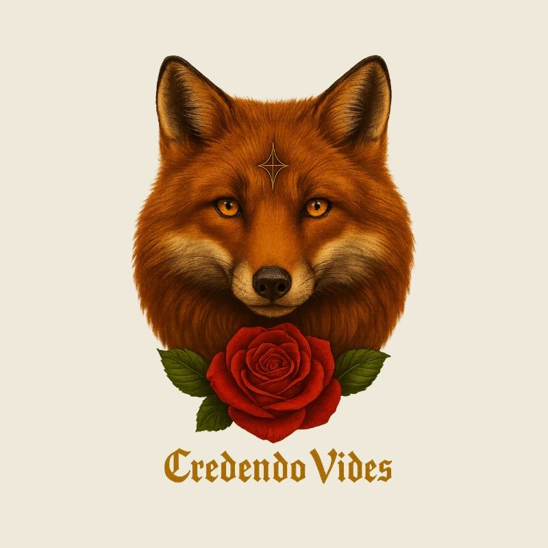 Fox with Rose - Credendo Vides