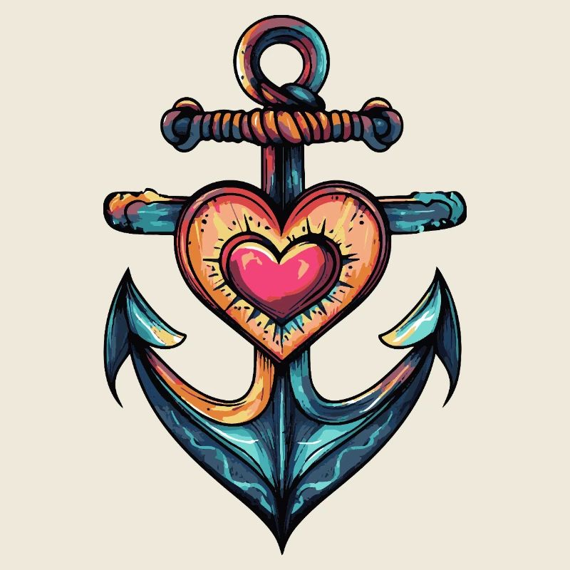 Anker Symbol Herz