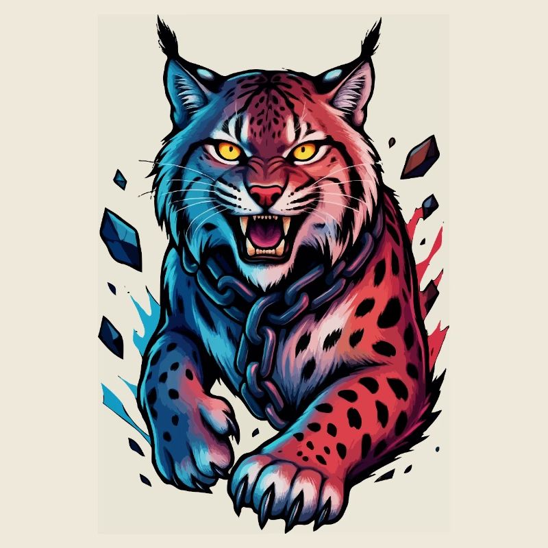 Luchs im Angriff
