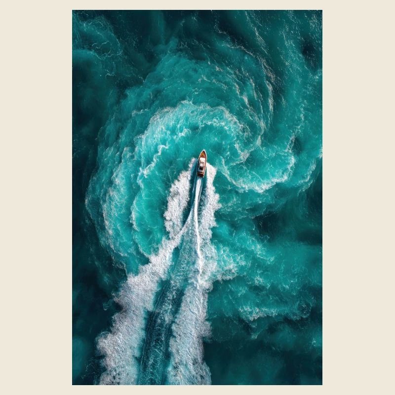 Spiral Ocean Wake