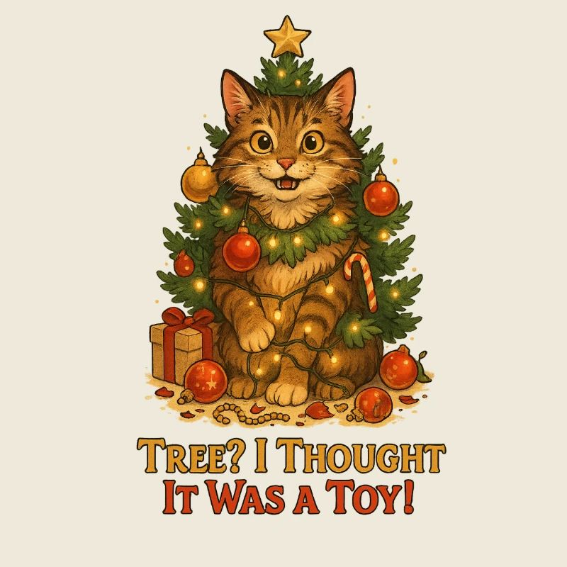 Gueule de bois dans la blague du sapin de Noël