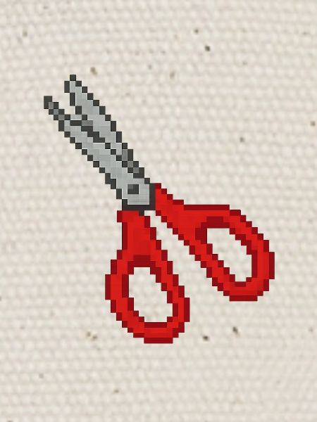 Ciseaux Rétro Rouge