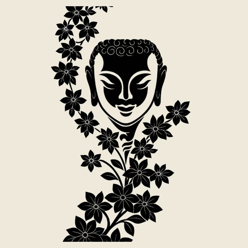 Bouddha avec couronne de fleurs -- Âme