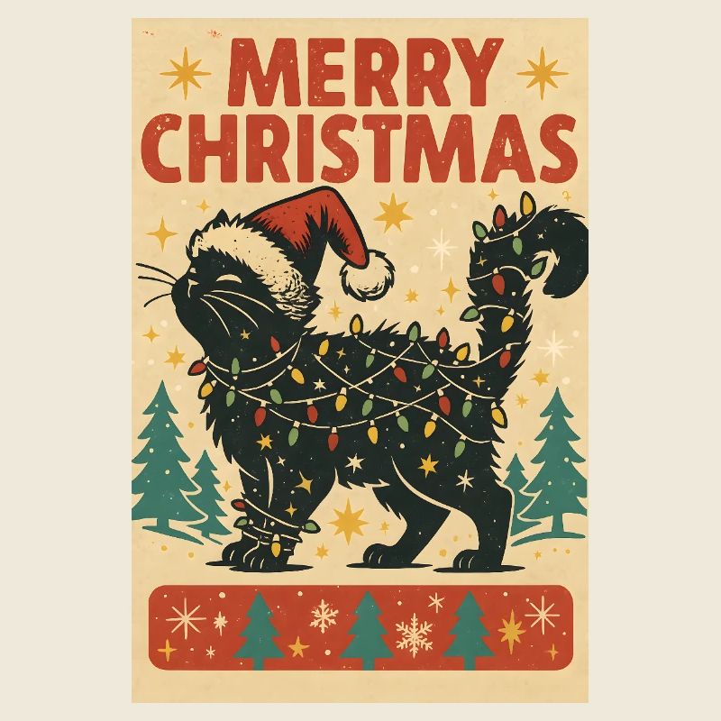 Noël Vintage Cat