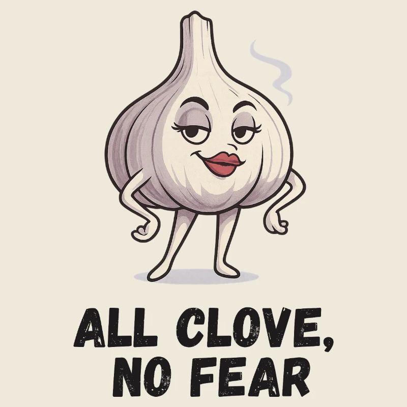  Knoblauch Dame eine Angst karikatur 