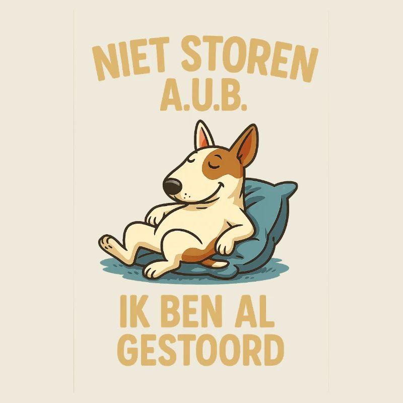Nicht stören Sie den Bullterrier