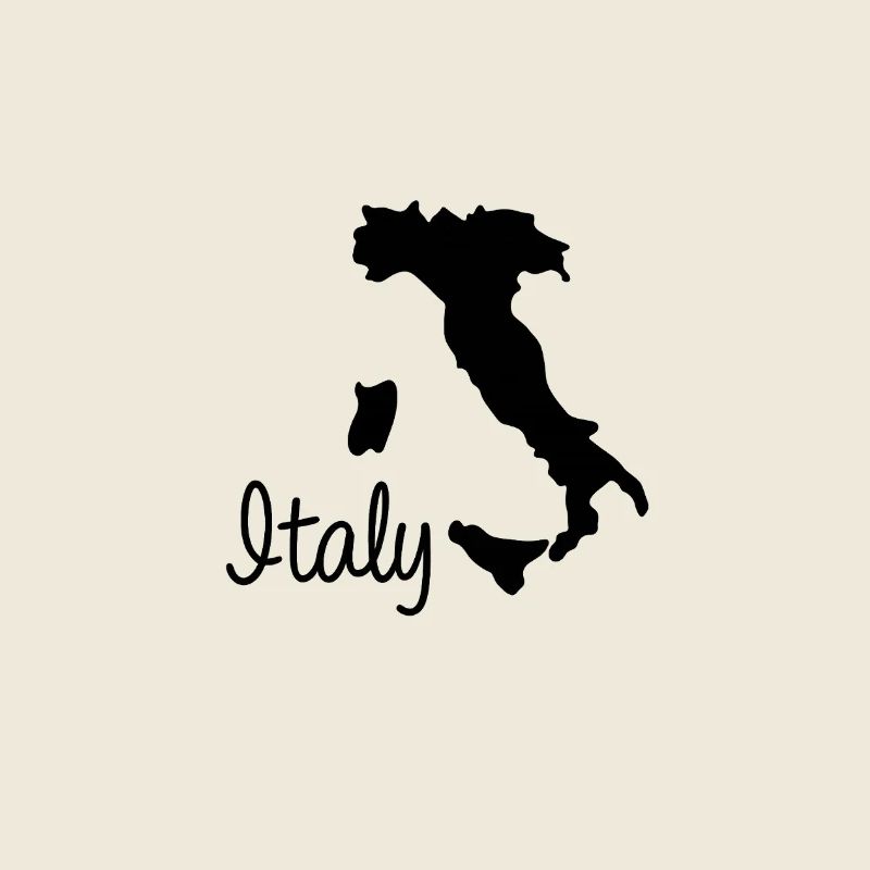 Italien Silhouette Typografie