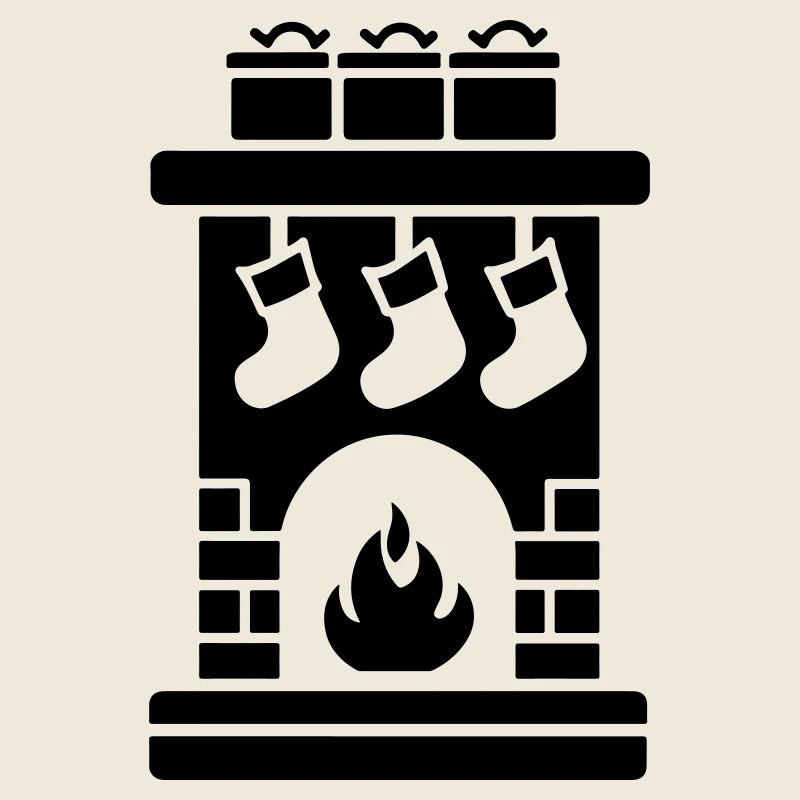 Fireplace Christmas Christmas Sock