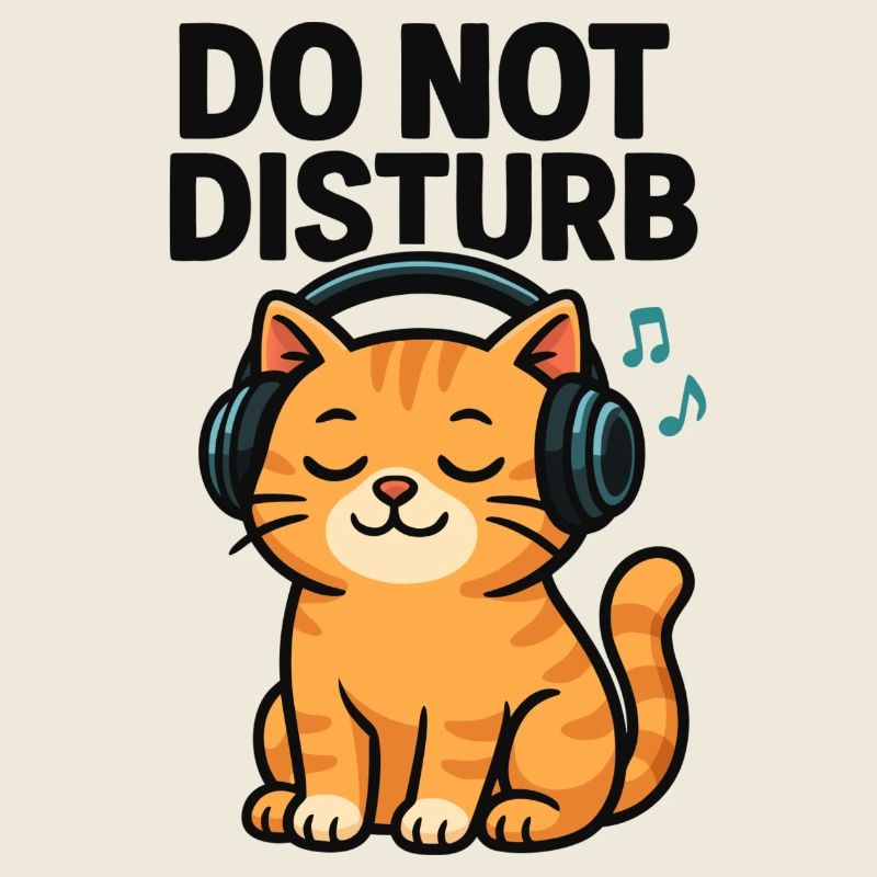 Mode sommeil Cat DJ avec casque