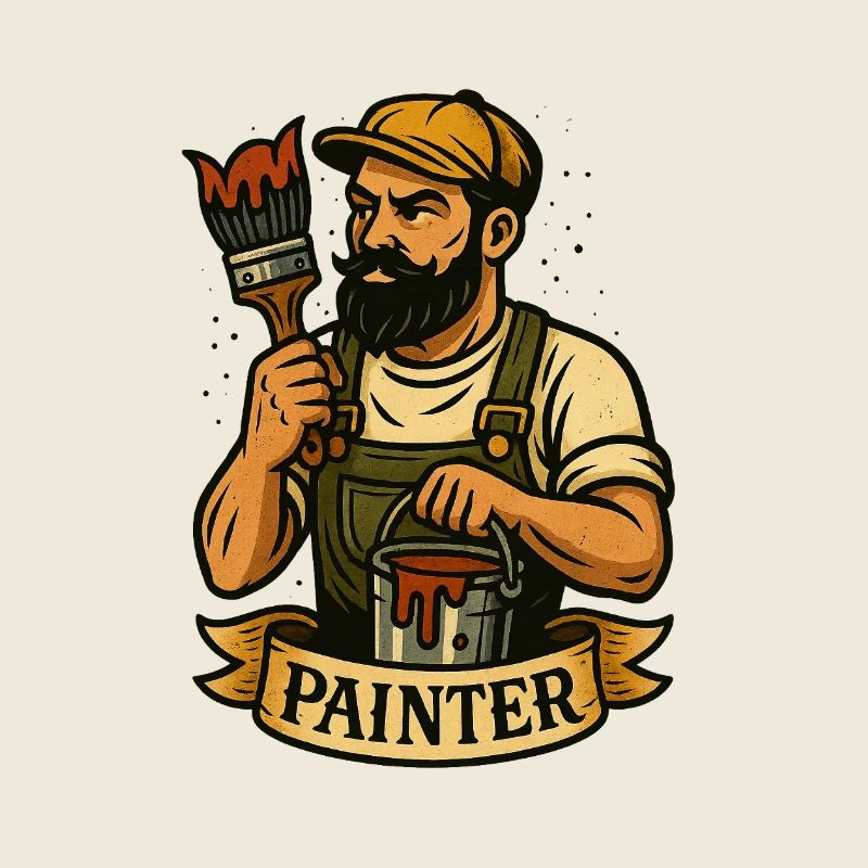 Brush Hero Painter Logo