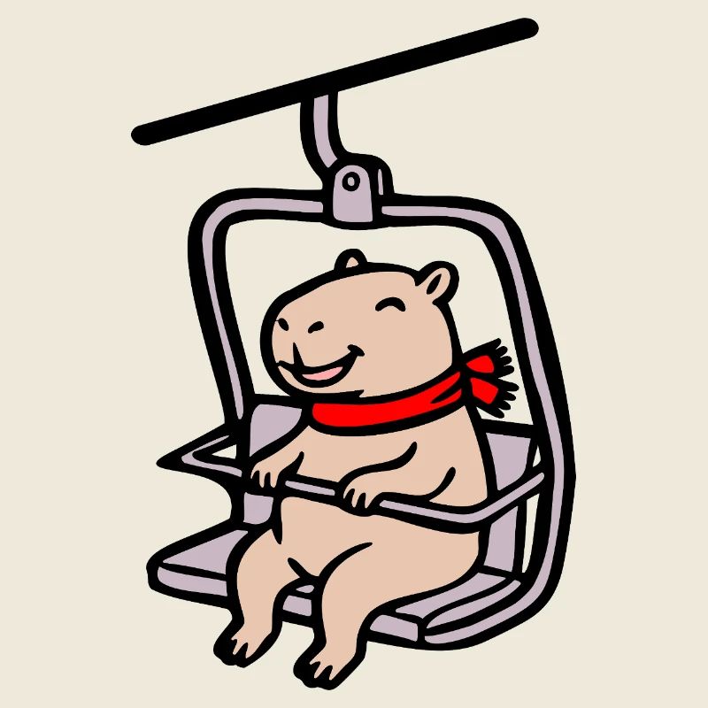 Kinder Skilift Capybara Winter