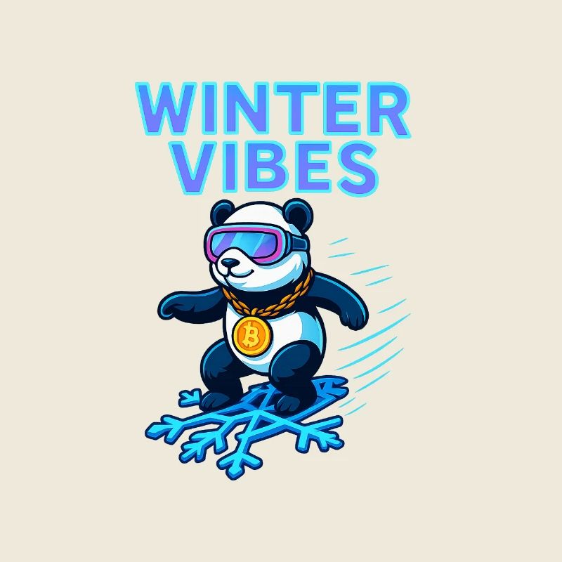 Winter Vibes Panda Neon