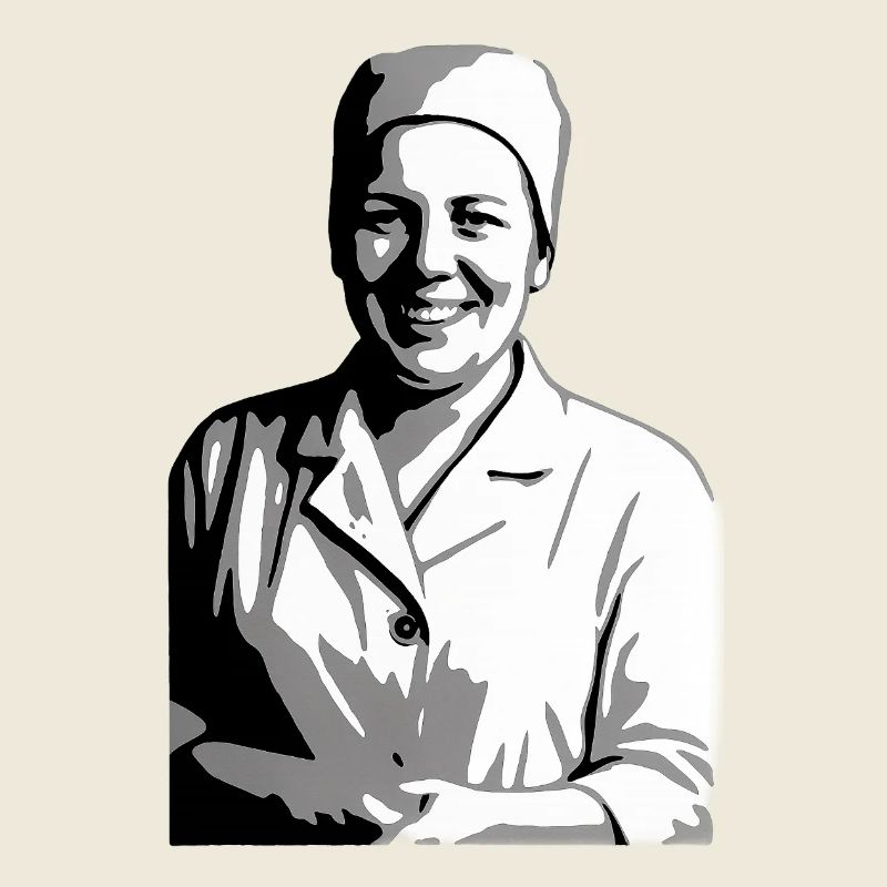 Lächelnde Pflegerin Mama 1970