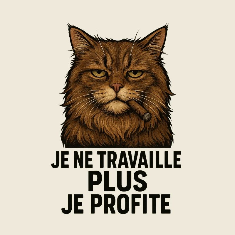 Chat. Je ne travaille plus je profite. 