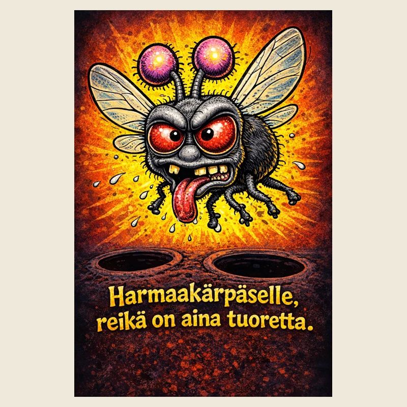 Für eine graue Fliege ist das Loch immer eine Staubquelle