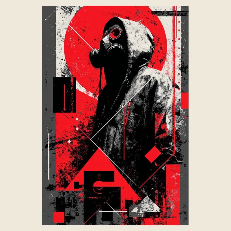 Le masque à gaz dans la dystopie du graffiti