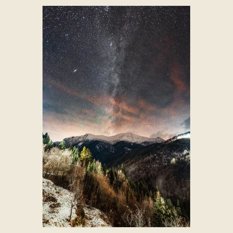 La Voie lactée au-dessus des montagnes Agrafa