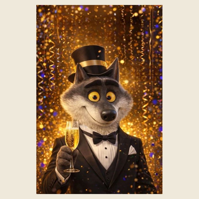 Loup élégant en Soirée 