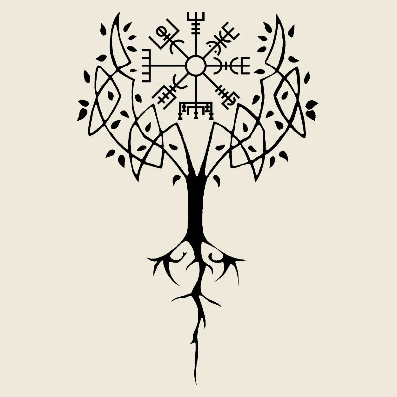 Runenbaum des Lebens (Schwarz)