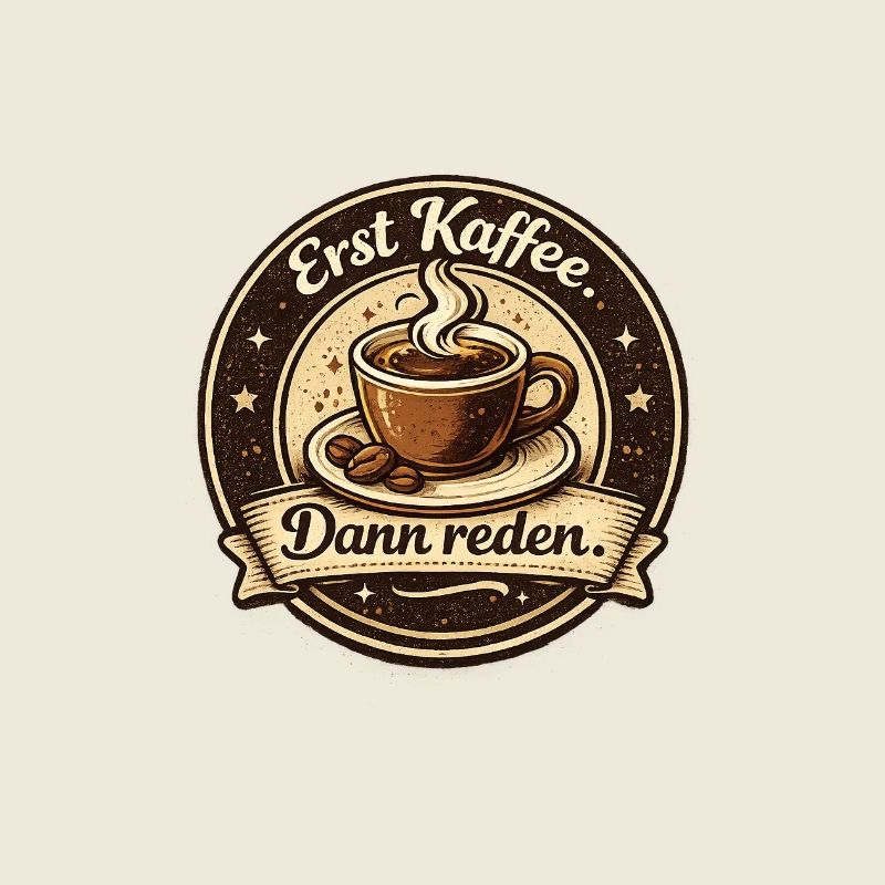 First Coffee Then Talk – Vintage Badge