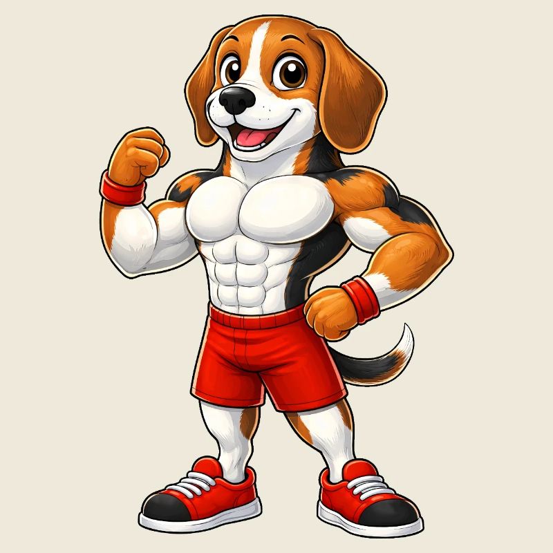 Muscles de musculation musculaire de musculation de beagle forts