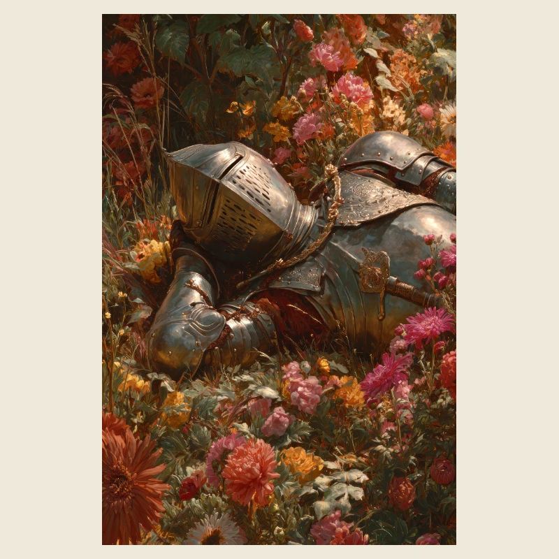 Chevalier fleuri en fleurs