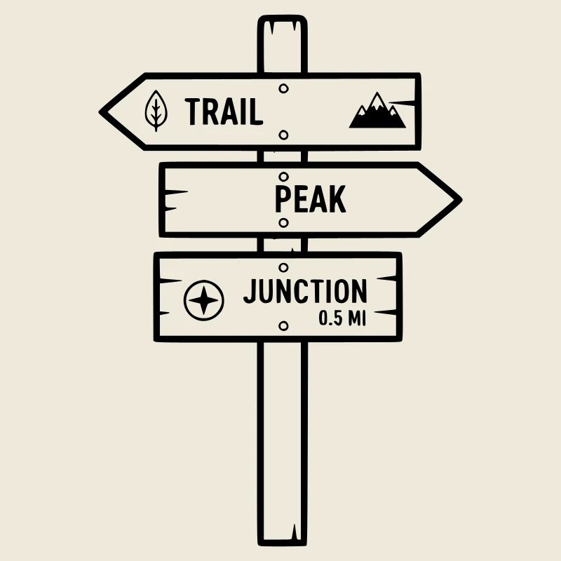 Wegweiser Schild Trail Peak