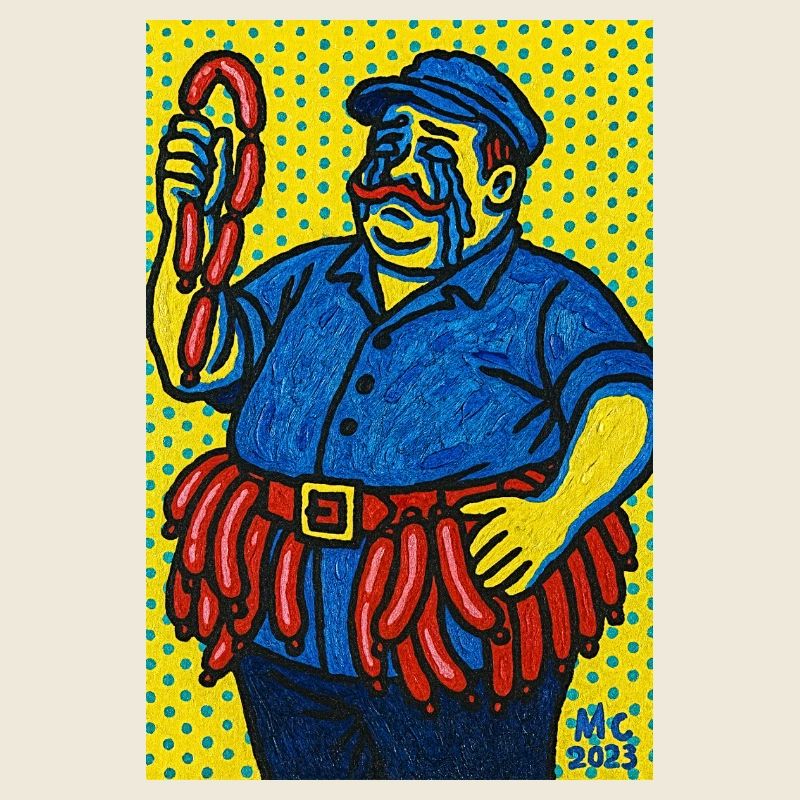 Wurstmann dans le style pop art