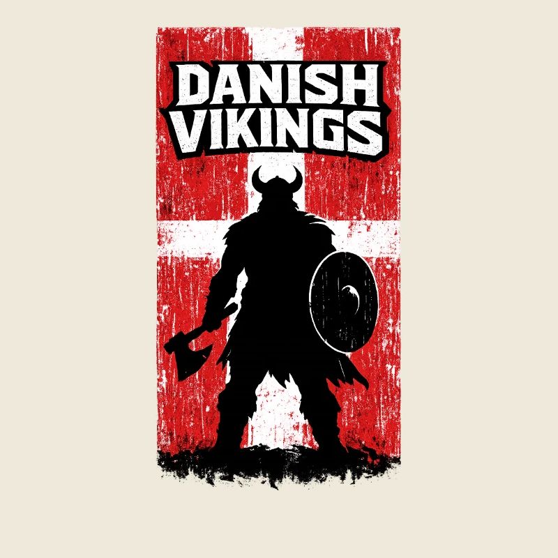 Vikings danois – Drapeau du Danemark du guerrier viking