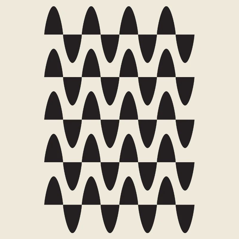 Midnight Wave Grid Pattern